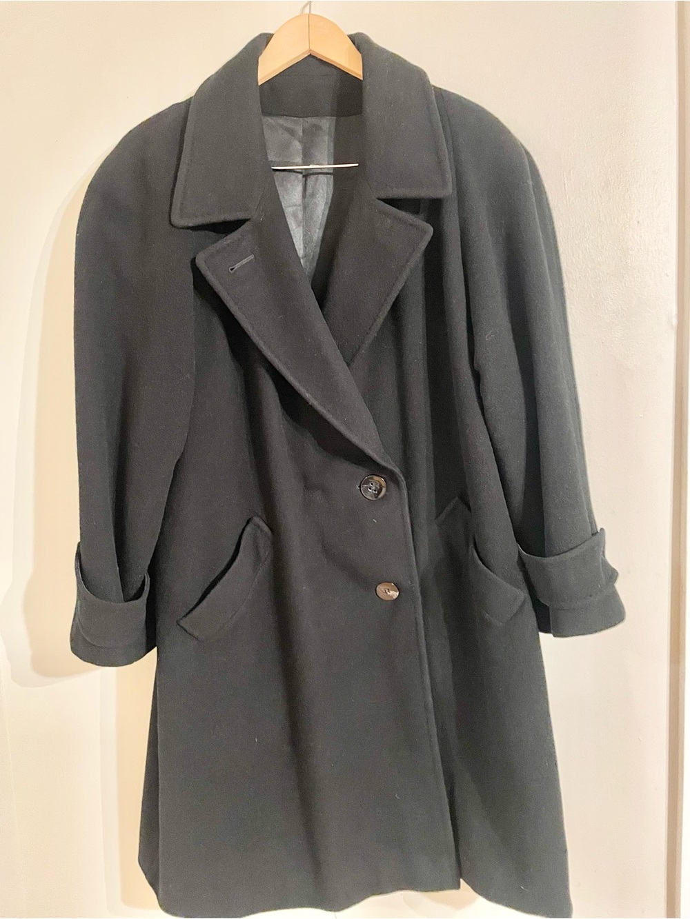 Vintage Regency Women’s Cashmere Size 12 Black Jacket Coat- EUC